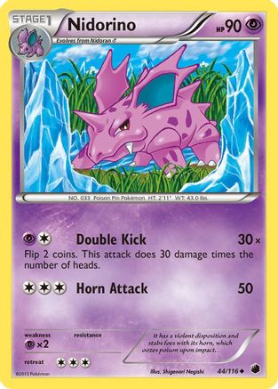 Nidorino  - Reverse Holofoil Plasma Freeze - Uncommon