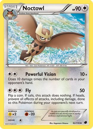 Noctowl  - Reverse Holofoil Plasma Freeze - Uncommon