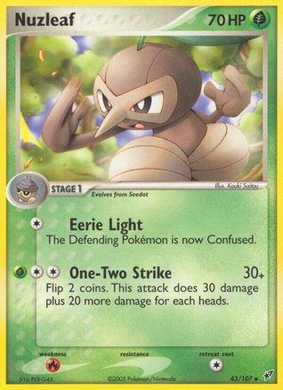 Nuzleaf  - Reverse Holofoil Deoxys - Uncommon