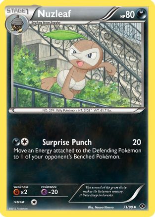 Nuzleaf  - Reverse Holofoil Next Destinies - Uncommon