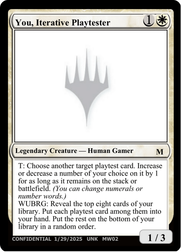 You, Iterative Playtester [Unknown Event]