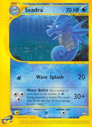 Seadra/147  - Reverse Holofoil Aquapolis - Uncommon