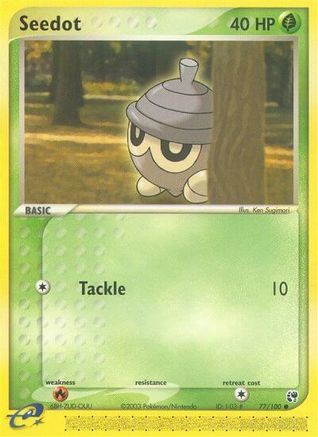 Seedot - 77/100/100  - Reverse Holofoil Sandstorm - Common