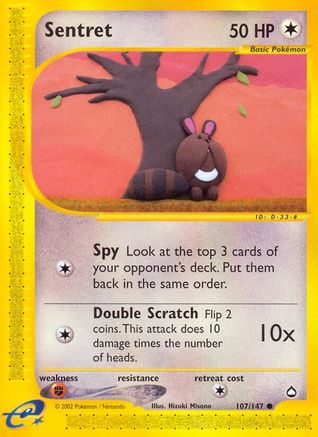 Sentret  - Reverse Holofoil Aquapolis - Common