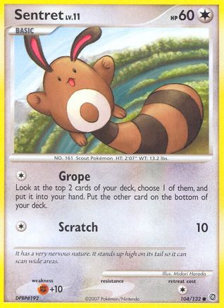 Sentret 104  - Reverse Holofoil Secret Wonders - Common