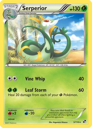 Serperior (5)  - Reverse Holofoil Black and White - Holo Rare