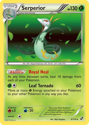 Serperior (6) 006  - Reverse Holofoil Black and White - Holo Rare
