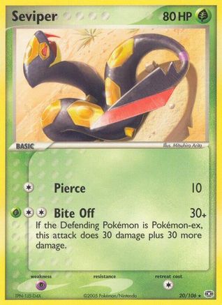 Seviper  - Reverse Holofoil Emerald - Rare