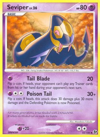 Seviper  - Reverse Holofoil Great Encounters - Uncommon