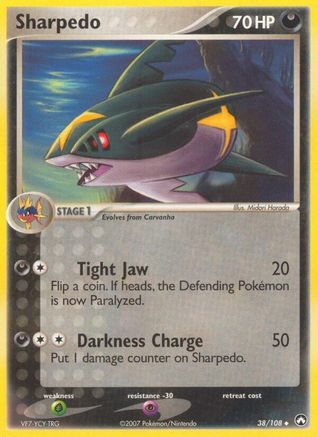 Sharpedo  - Reverse Holofoil Power Keepers - Uncommon