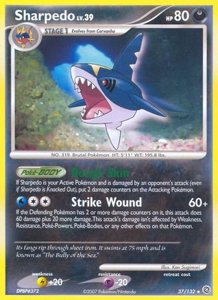 Sharpedo  - Reverse Holofoil Secret Wonders - Rare