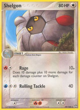 Shelgon  - Reverse Holofoil Power Keepers - Uncommon