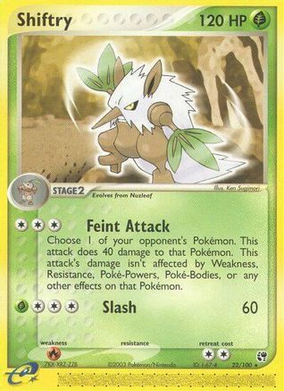 Shiftry - 22/100/100  Sandstorm - Rare