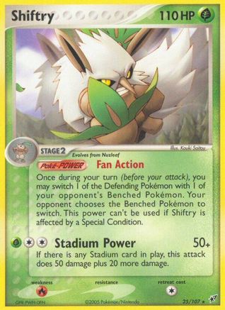 Shiftry  - Reverse Holofoil Deoxys - Rare