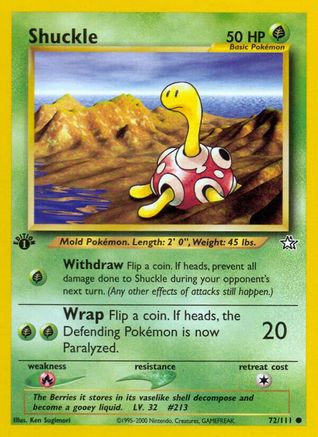 Shuckle 072  - Unlimited Neo Genesis - Common