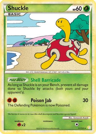 Shuckle  - Reverse Holofoil HeartGold SoulSilver - Holo Rare