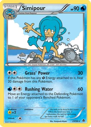 Simipour  - Reverse Holofoil Emerging Powers - Rare