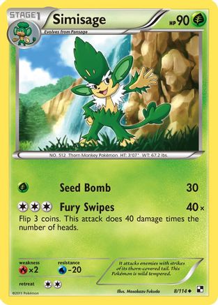 Simisage  - Reverse Holofoil Black and White - Uncommon