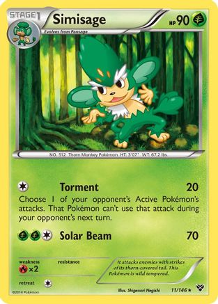 Simisage  XY Base Set - Rare