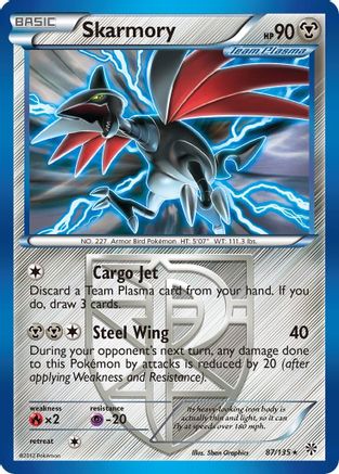 Skarmory (Team Plasma)  - Reverse Holofoil Plasma Storm - Rare