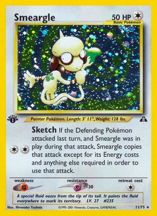 Smeargle (11)/75  - Unlimited Holofoil Neo Discovery - Holo Rare