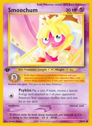 Smoochum 054  - 1st Edition Neo Revelation - Common