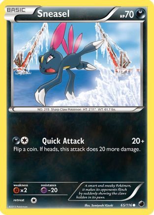 Sneasel  - Reverse Holofoil Plasma Freeze - Common