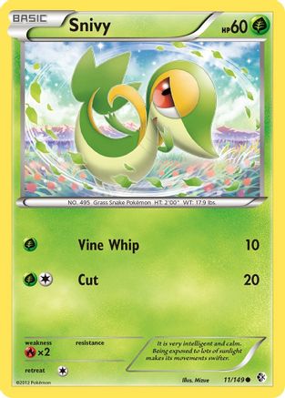 Snivy  - Reverse Holofoil Boundaries Crossed - Common