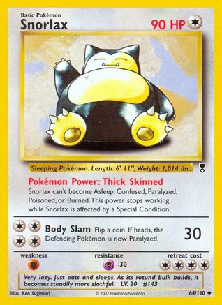 Snorlax 064  - Reverse Holofoil Legendary Collection - Uncommon