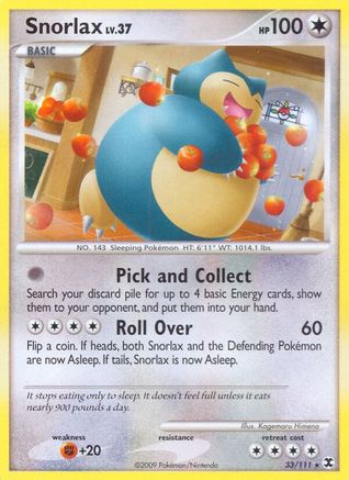 Snorlax (33)/111  Rising Rivals - Rare