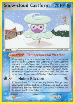 Snow-cloud Castform  - Reverse Holofoil Delta Species - Rare