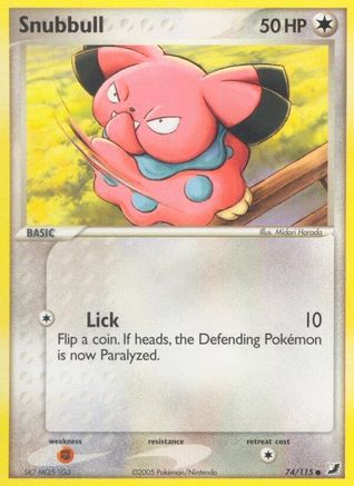 Snubbull 074  - Reverse Holofoil Unseen Forces - Common