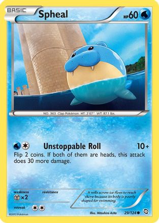 Spheal 029/124  - Reverse Holofoil Dragons Exalted - Common