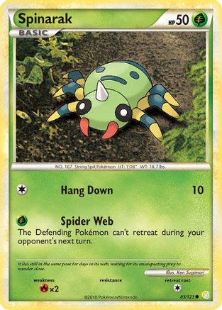 Spinarak  HeartGold SoulSilver - Common