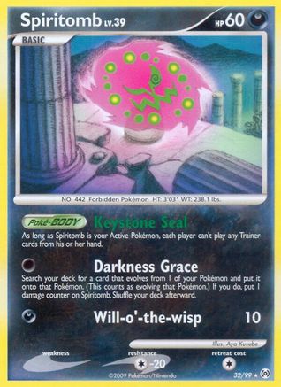 Spiritomb 032  - Reverse Holofoil Arceus - Rare