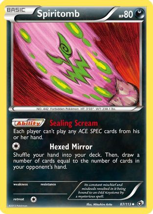 Spiritomb  - Reverse Holofoil Legendary Treasures - Uncommon