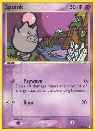 Spoink 062  - Reverse Holofoil Crystal Guardians - Common