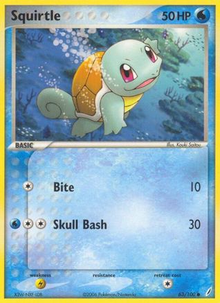 Squirtle 063/100  Crystal Guardians - Common