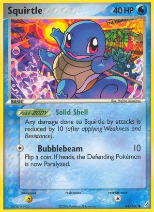 Squirtle 064/100  Crystal Guardians - Common