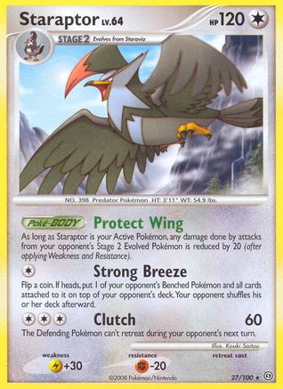 Staraptor/100  - Reverse Holofoil Stormfront - Rare