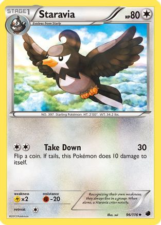 Staravia  - Reverse Holofoil Plasma Freeze - Uncommon