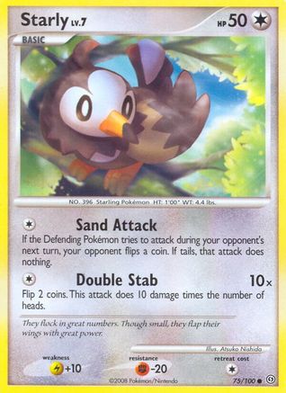 Starly  - Reverse Holofoil Stormfront - Common
