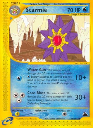 Starmie (44)  - Reverse Holofoil Skyridge - Uncommon