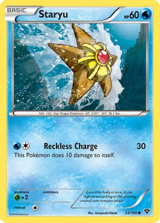 Staryu  - Reverse Holofoil XY Base Set - Common