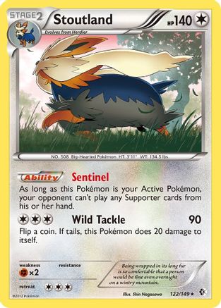 Stoutland  - Reverse Holofoil Boundaries Crossed - Holo Rare