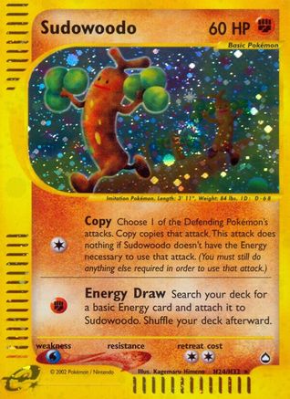 Sudowoodo (H24)  - Holofoil Aquapolis - Holo Rare
