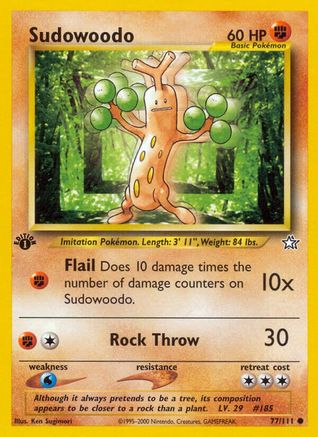 Sudowoodo 077  - 1st Edition Neo Genesis - Common