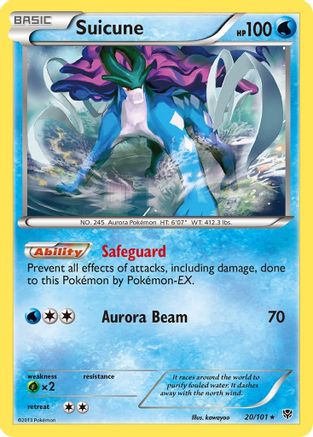 Suicune 020  Plasma Blast - Rare