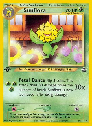 Sunflora 050  - 1st Edition Neo Genesis - Uncommon
