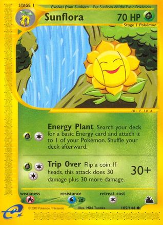 Sunflora  - Reverse Holofoil Skyridge - Common